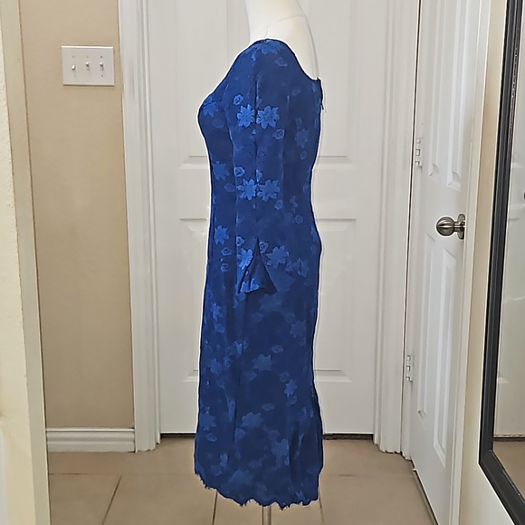 L'Wren Scott Stretch-Lace Floral Midi Dress - Picture 8 of 12